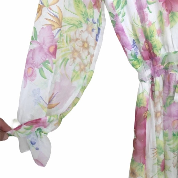 NWT Dodo Bar Or Vitti Floral Print Embellished Dress SZ 8 44 - Picture 7 of 12